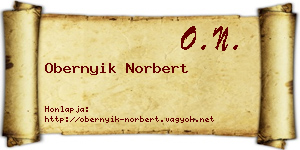 Obernyik Norbert névjegykártya
